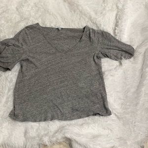 Splendid Ruched Sleeve Boxy T